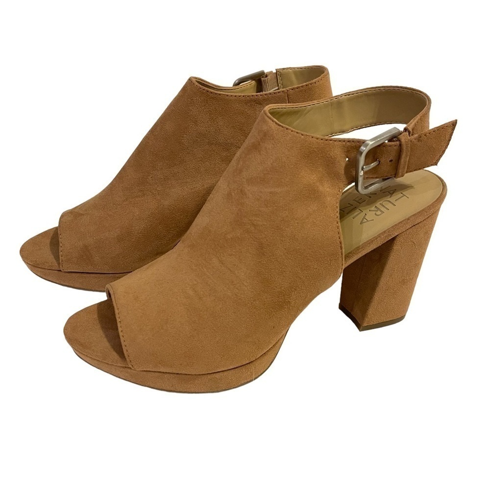 Women’s NATURALIZER Suede Leather Freedom Block Heel Sandals Shoes